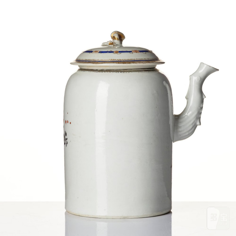 A set of 10 'European Subject' custard cups with covers and a coffeepot with cover, - 图15